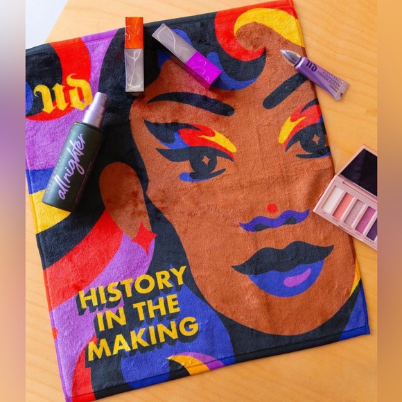 UD x Jade Purple Brown face Makeup Remover Towel Limited Edition. large new. - Picture 2 of 6